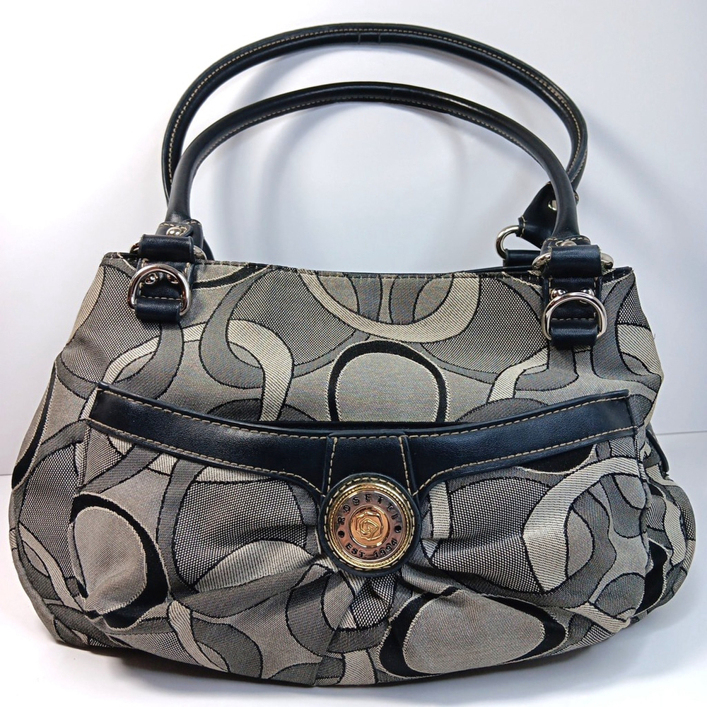 Vintage Rosetti Multi Compartment Satchel Swing Too Handle Handbag See Descrip.
